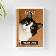 Load image into Gallery viewer, PERSONalized Pet Portrait "TROUBLE MAKER" - CAT - DOGUE By Gina