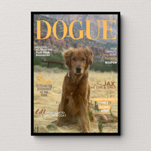 Load image into Gallery viewer, Funny Personalized Magazine Style Dog Portrait (Framed) &quot;Classic&quot;
