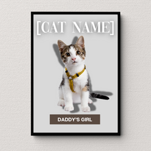 Load image into Gallery viewer, PERSONalized Pet Portrait &quot;DADDY&#39;S GIRL&quot; - CAT - DOGUE By Gina
