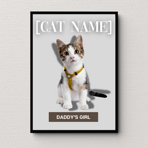 PERSONalized Pet Portrait "DADDY'S GIRL" - CAT - DOGUE By Gina