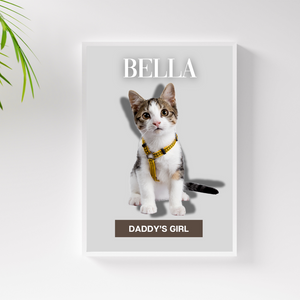 PERSONalized Pet Portrait "DADDY'S GIRL" - CAT - DOGUE By Gina