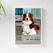 Load image into Gallery viewer, Personalized Magazine Style Dog Portrait (Framed): &quot;New Kid On the Block&quot;
