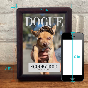 Funny Custom Dog Picture Frame "Babe Magnet" - DOGUE By Gina