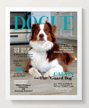 Load image into Gallery viewer, Personalized Magazine-Style Dog Portrait (Framed): New Home Theme - DOGUE By Gina
